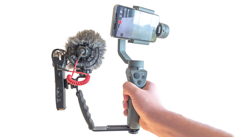 Franken-Cam: DJI Osmo Mobile 2 with Zoom H1n, Rode External Mic, iPhone X & GoPro