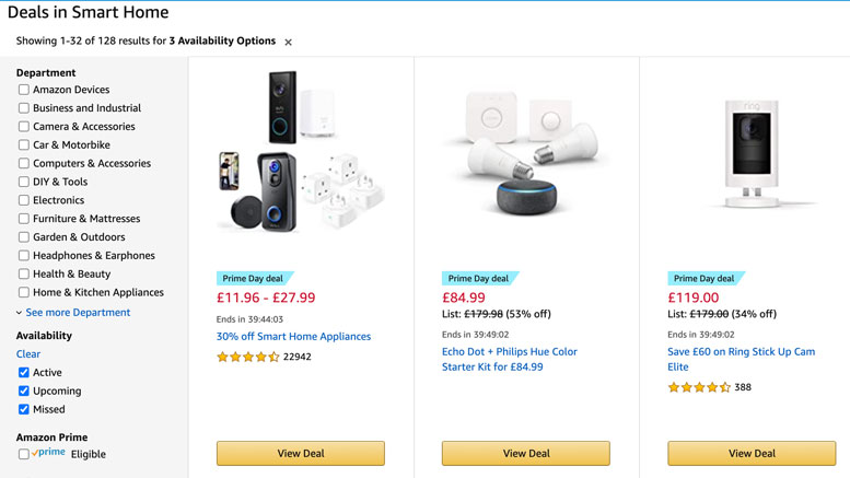 Smart Home Bargains on Amazon Prime Day