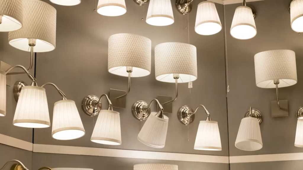 Lights section in IKEA