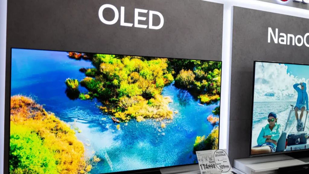 LG OLED TV displayed in a store