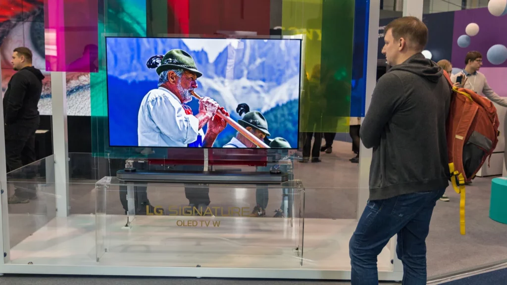 lg booth during cee 2019 in kyiv ukraine