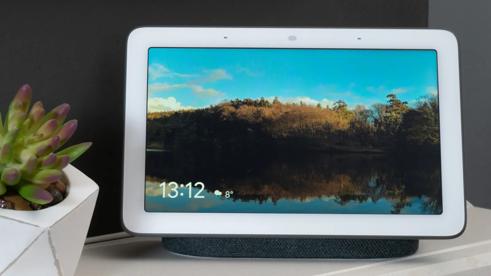nov 2019 uk  google nest hub on mantlepiece with