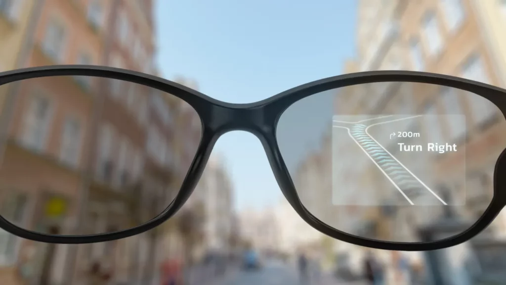 Smart glasses telling direction using augmented reality