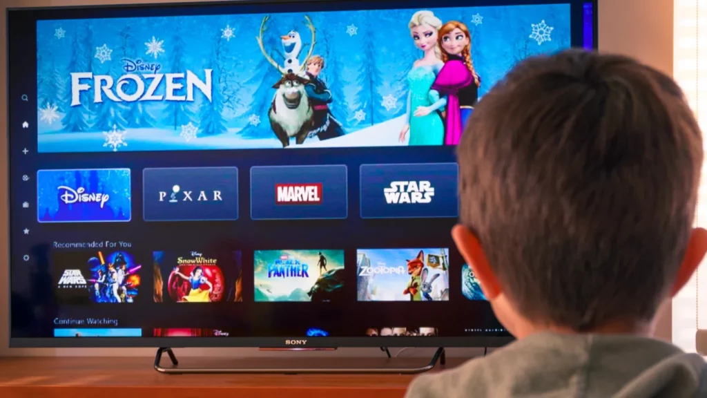 A child watching Disney TV.