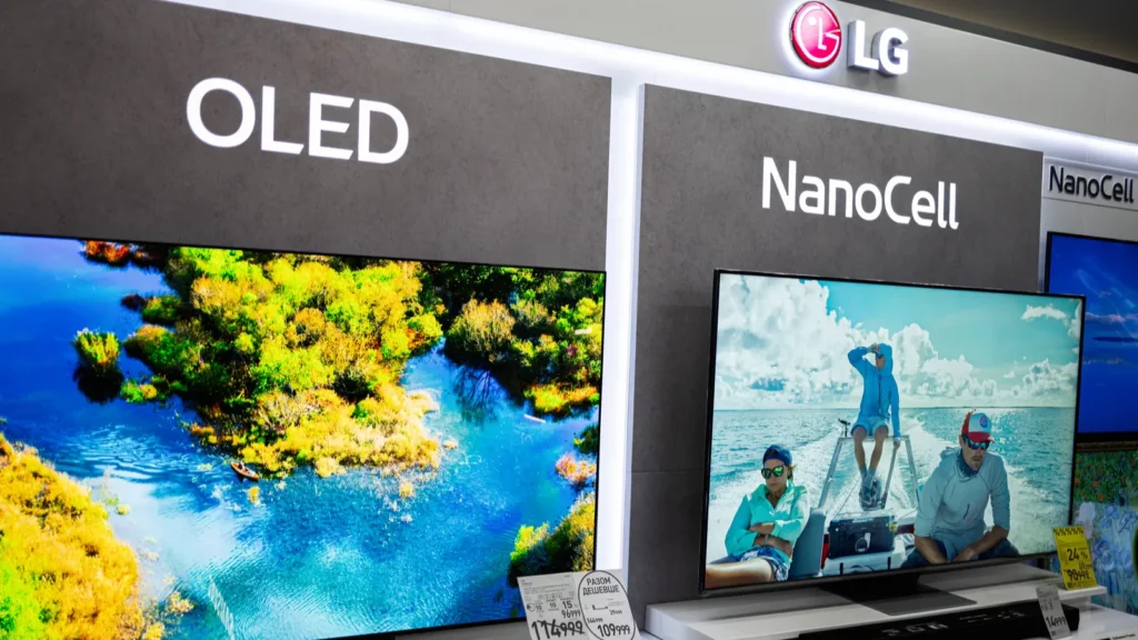 LG OLED displayed at exhibition.