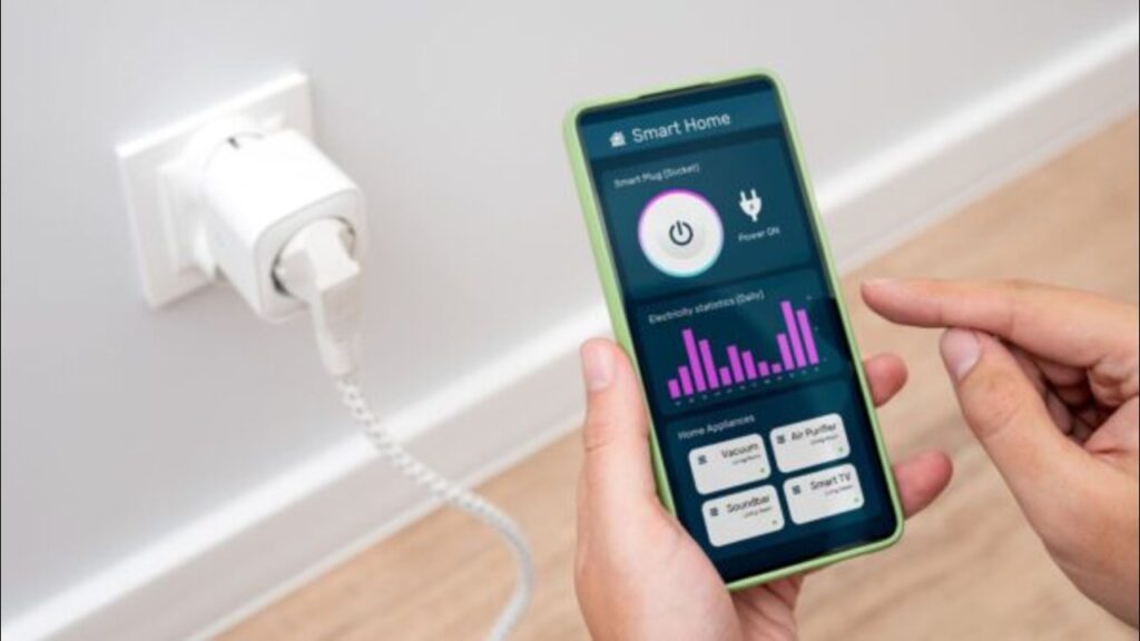 Phone controlling a smart power plug