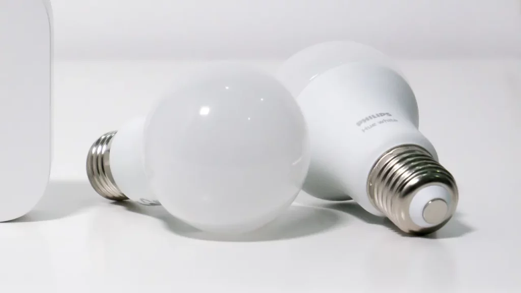 philips hue smart lighting bulbs and hub  bridge on