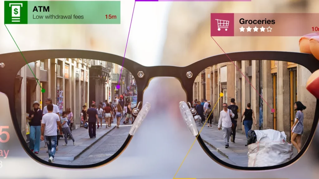 Concept of Augmented reality displayed at exhibition.