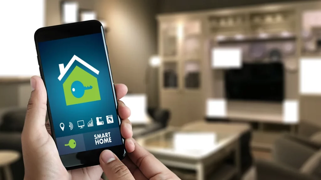 A smart phone controlling entire smart home.