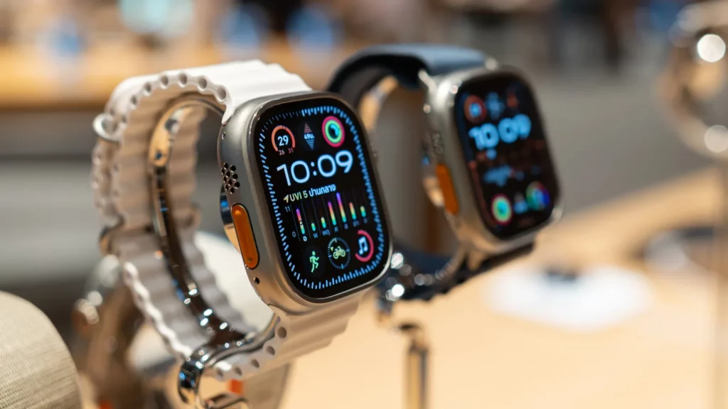 Apple watch Ultra at exhibition.