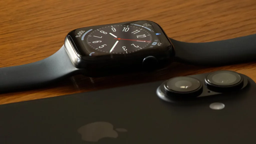 Apple Watch and AirPods case.