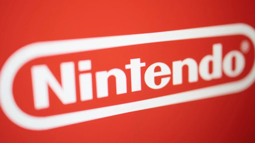 Nintendo logo photographed from site screen.