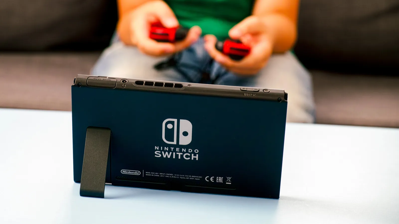 Nintendo switch video game console.