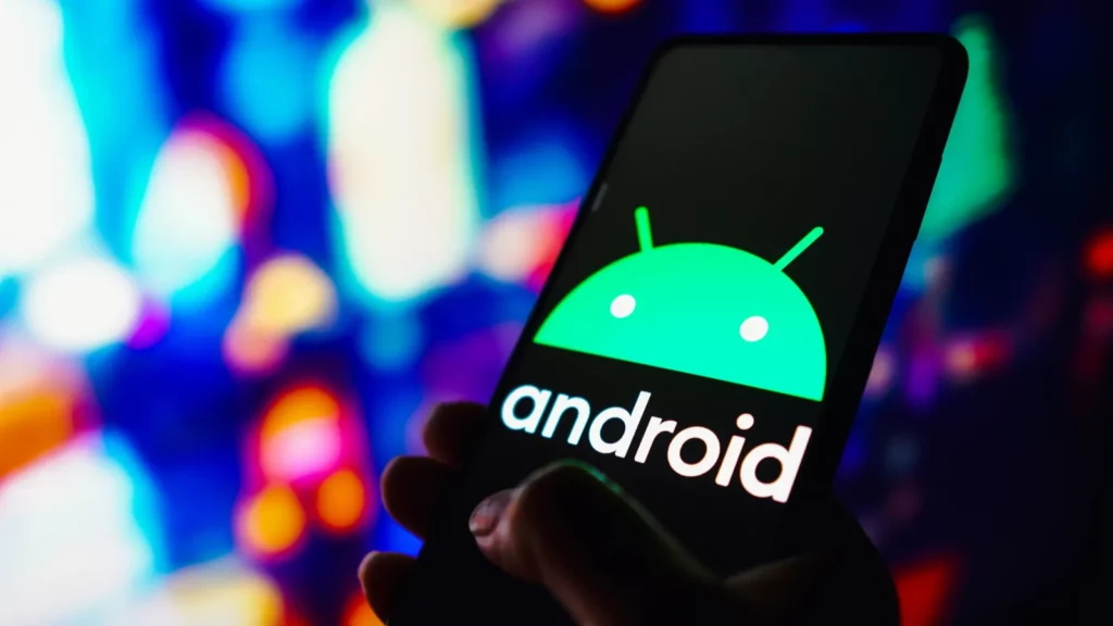 Android logotipas telefone.