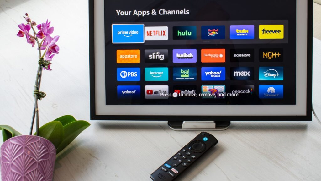 „Fire TV“ programos ekrane.