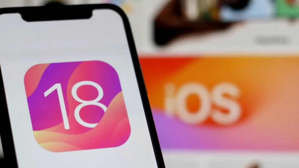 Rodomas iOS 18 logotipas